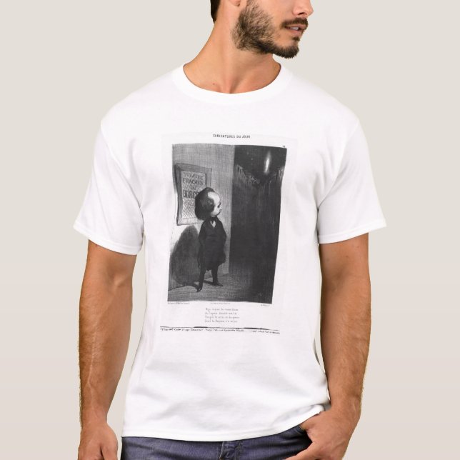 T-shirt "Caricaturas du jour", caricatura de Victor Hugo (Frente)