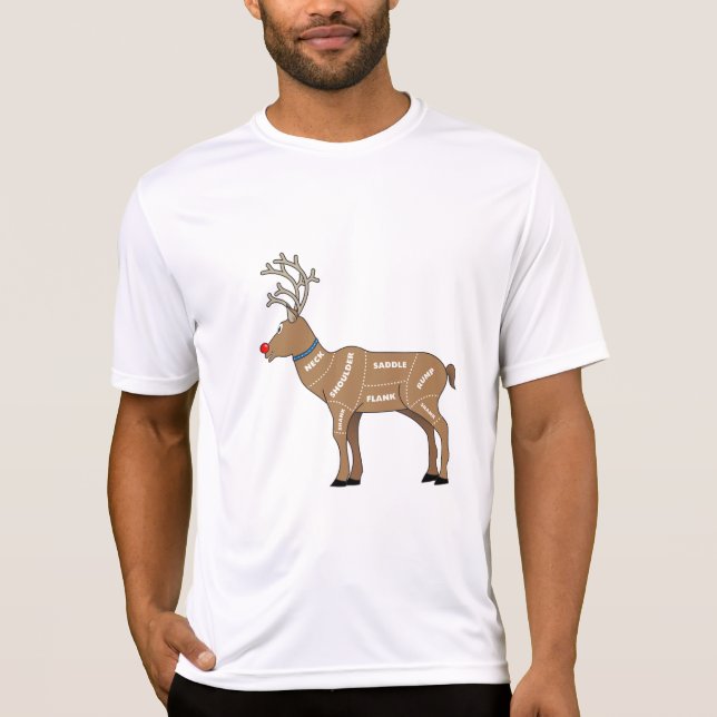 T-shirt Carne da rena para o Natal (Frente)