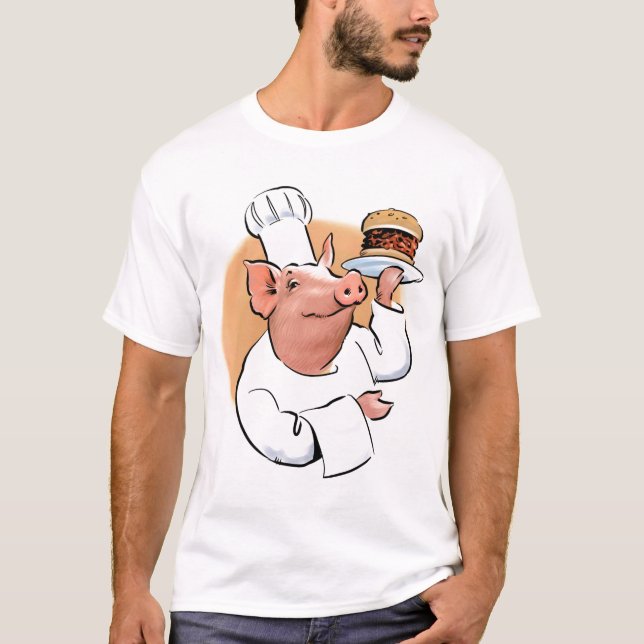 T-shirt Carne de porco do CHURRASCO (Frente)