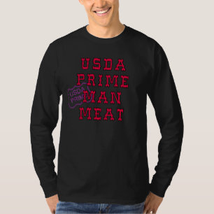 T-shirt Carne principal do homem do USDA