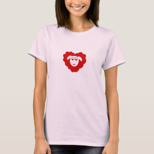 T-shirt Carneiros dados forma coração