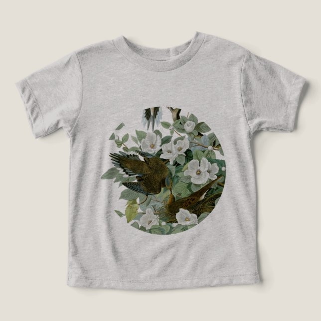 T-shirt Carolina Pigeon Audubon Morning Dove Bird (Design frontal)