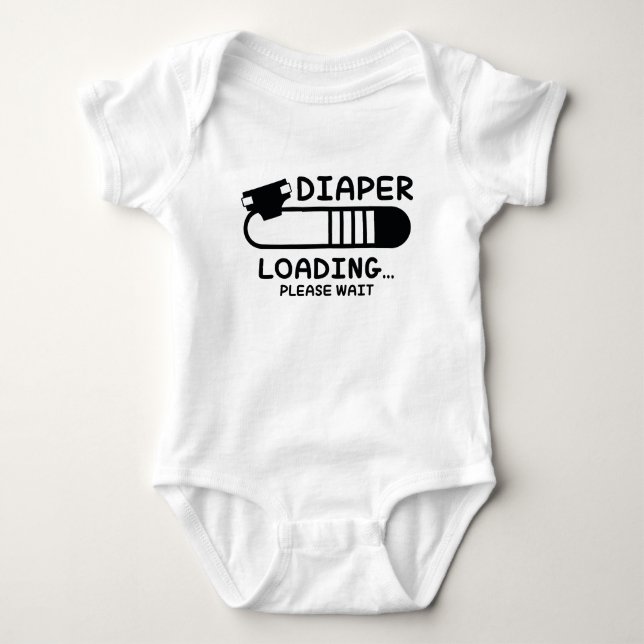 T-shirt Carregamento de fralda (Frente)