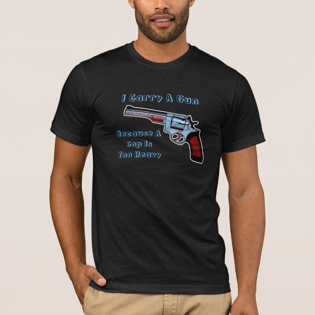 T-shirt Carregar Uma arma de revólver Pro-Gun (Frente)