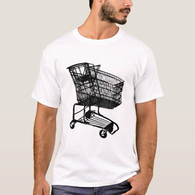 T-shirt carrinho de compras (Frente)