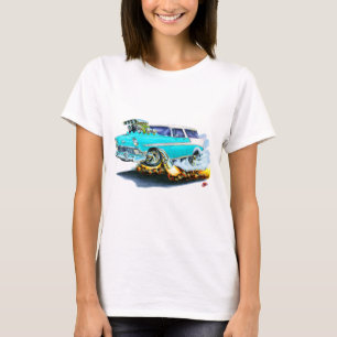 T-shirt Carro 1956 de turquesa do nómada de Chevy