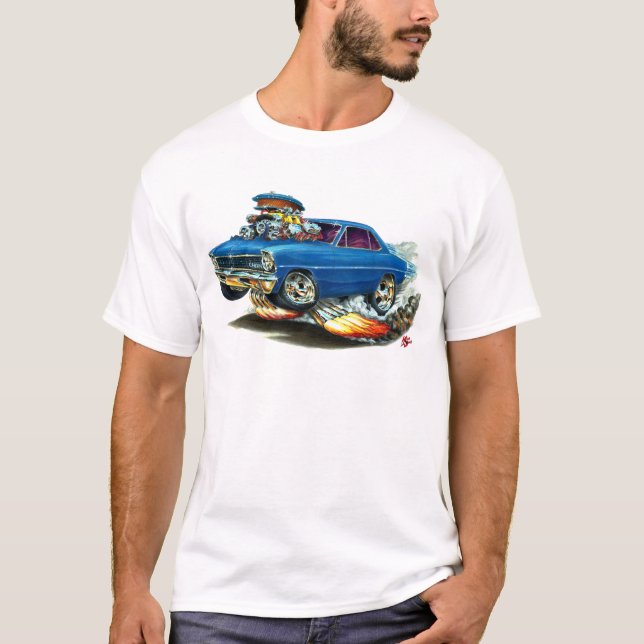 T-shirt Carro 1966-67 do azul da nova (Frente)