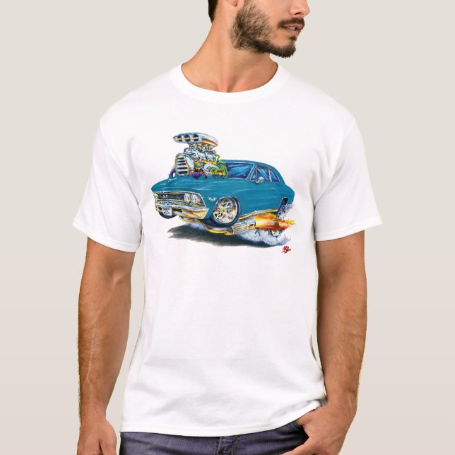 T-shirt Carro 1966 da cerceta de Chevelle (Frente)