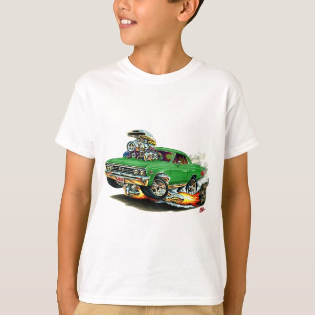 T-shirt Carro 1967 verde de Chevelle (Frente)