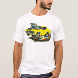 T-shirt Carro 1968-69 Amarelo-Preto de Chevelle
