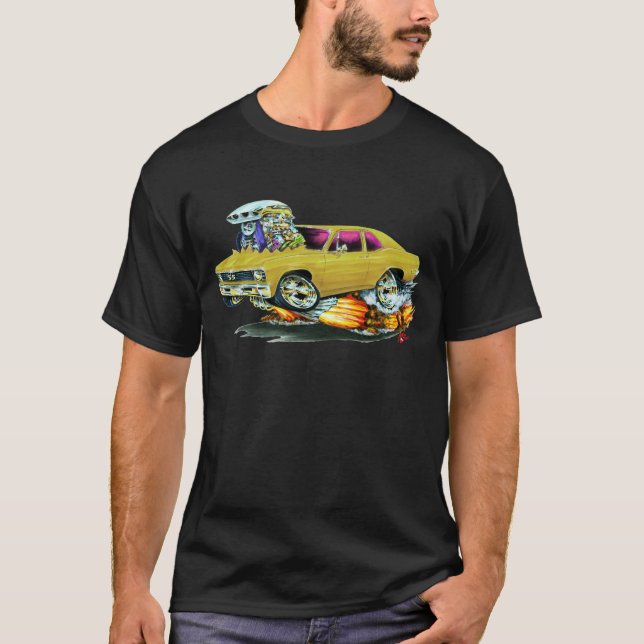 T-shirt Carro 1968-70 do ouro da nova (Frente)