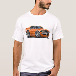 T-shirt Carro 1968 Alaranjado-Preto de Camaro