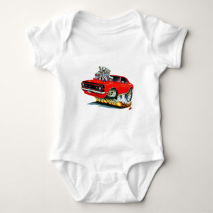 T-shirt Carro 1968 Vermelho-Preto de Camaro SS