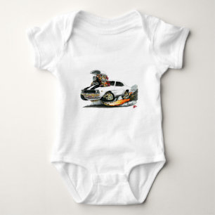 T-shirt Carro 1969 Branco-Preto de Camaro RS SS