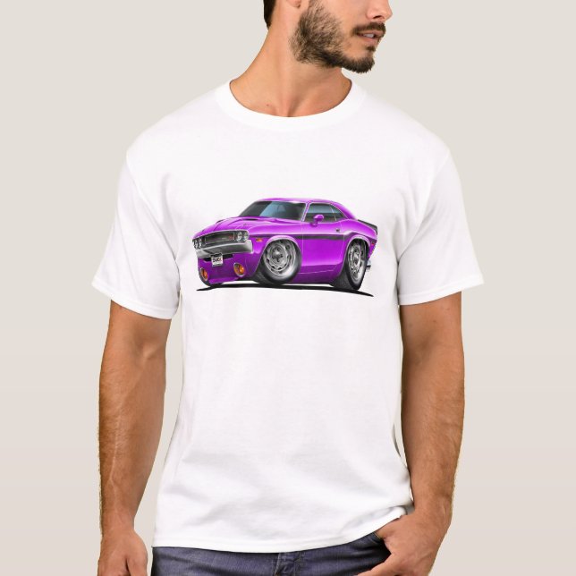 T-shirt Carro 1970-72 do roxo do desafiador (Frente)