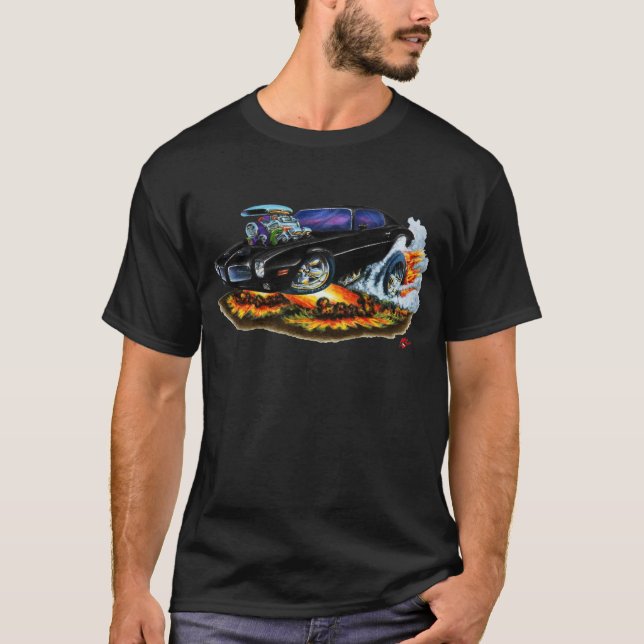 T-shirt Carro 1970-72 preto de Firebird (Frente)