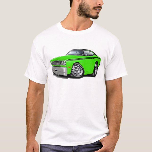 T-shirt Carro 1970-74 superior Limão-Preto do espanador (Frente)