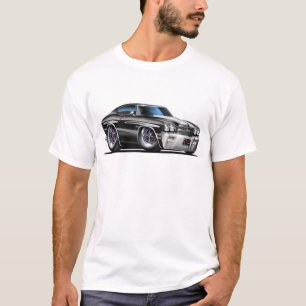 T-shirt Carro 1970 Preto-Branco de Chevelle