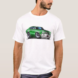 T-shirt Carro 1970 Verde-Preto de Chevelle
