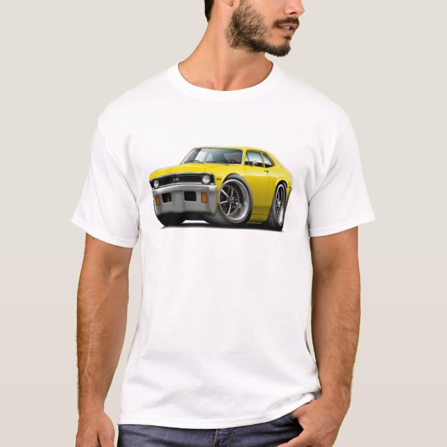 T-shirt Carro 1971-72 amarelo da nova (Frente)