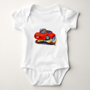T-shirt Carro 1980-82 do vermelho de Corveta