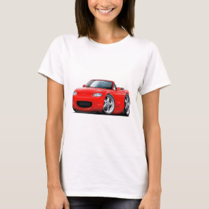 T-shirt Carro 1999-05 do vermelho de Miata