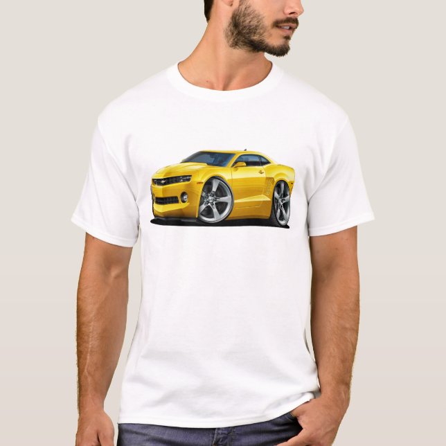 T-shirt Carro 2010-12 amarelo de Camaro (Frente)