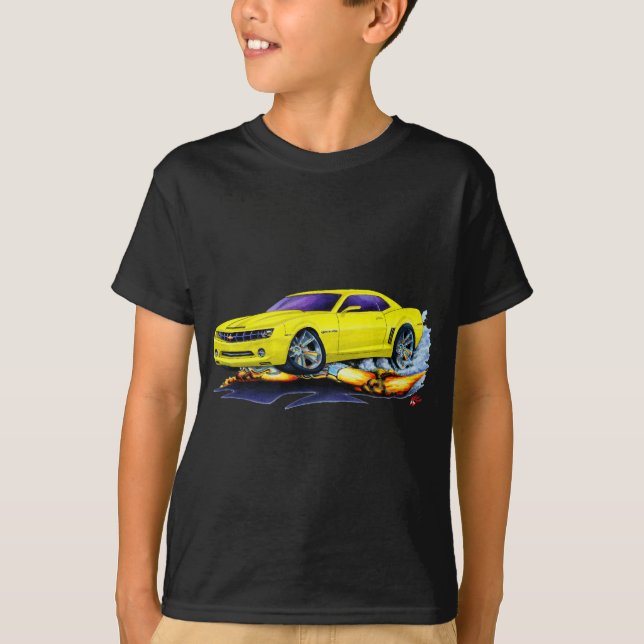 T-shirt Carro 2010 amarelo de Camaro (Frente)