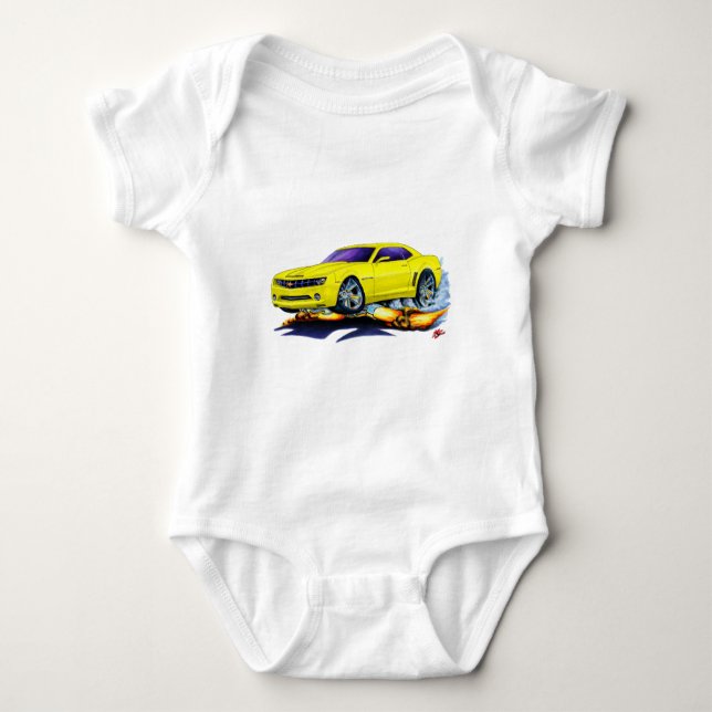 T-shirt Carro 2010 amarelo de Camaro (Frente)