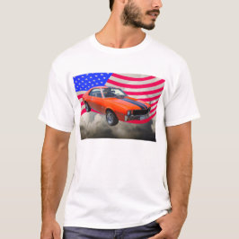 T-shirt Carro AMC Javlin com bandeira americana