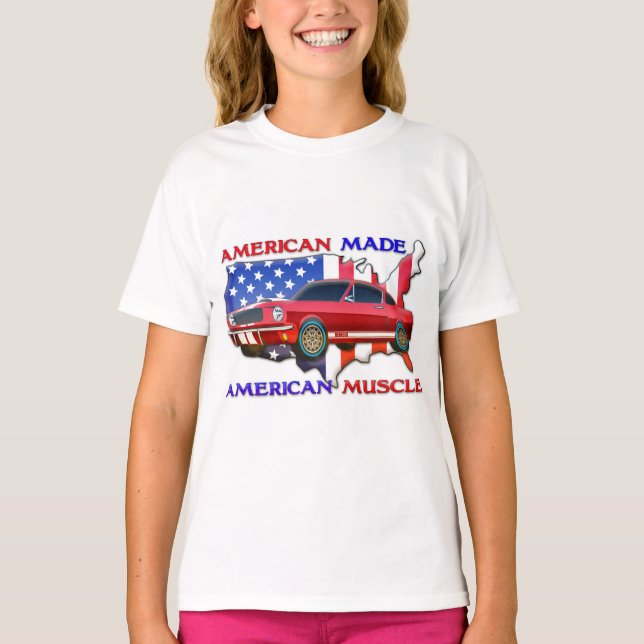 T-shirt Carro americano do músculo (Frente)