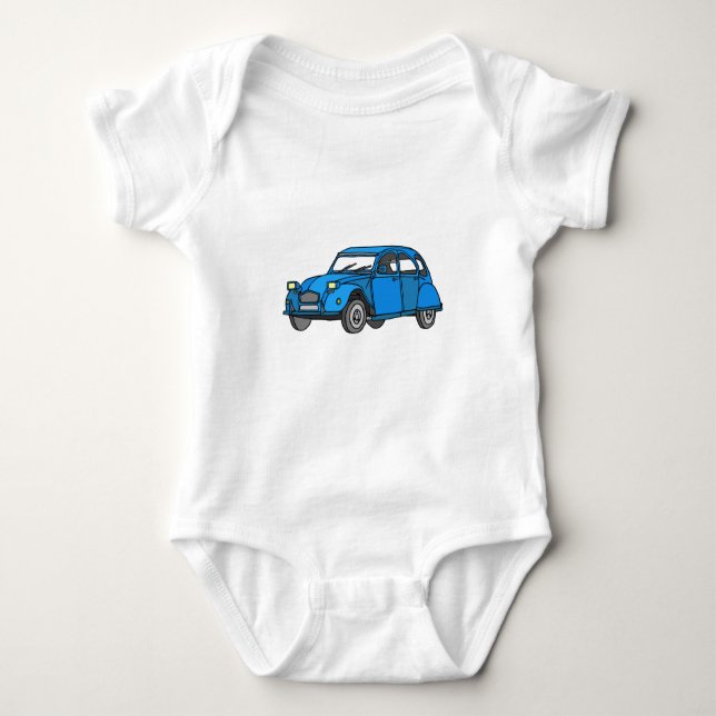 T-shirt Carro azul (2CV) (Frente)