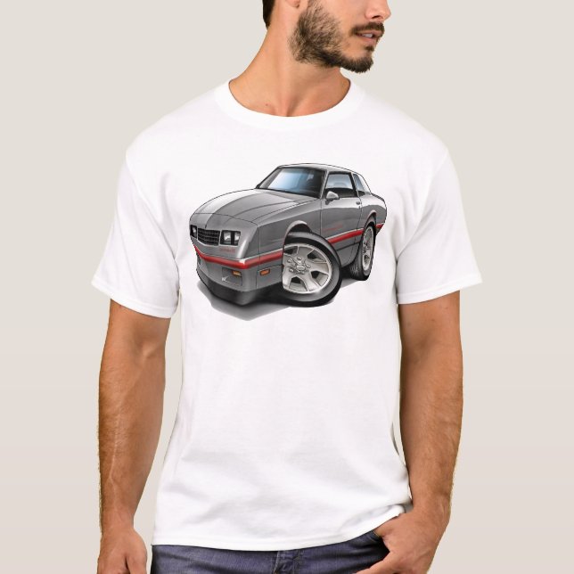 T-shirt Carro Cinzento-Vermelho de Monte 1983-88 - de (Frente)