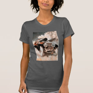 T-shirt Carro contra o trem por William Harnden adoptivo