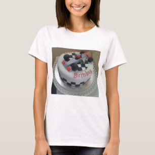 T-shirt carro de competência do feliz aniversario