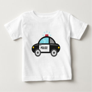 T-shirt Carro de polícia bonito com sirene