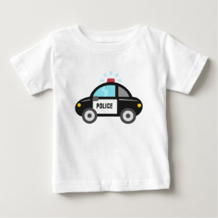 T-shirt Carro de Polícia Fofo com Sirene