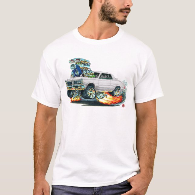 T-shirt Carro do branco de 1965 GTO (Frente)