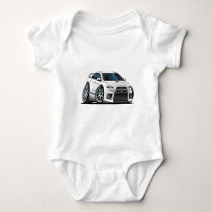 T-shirt Carro do branco de Mitsubishi Evo
