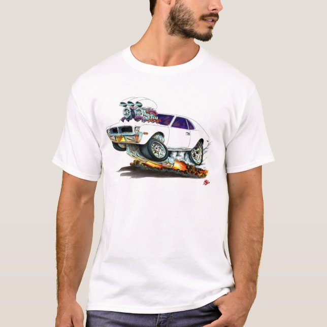 T-shirt Carro do branco do dardo de AMC (Frente)