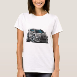 T-shirt Carro do cinza de Mitsubishi Evo