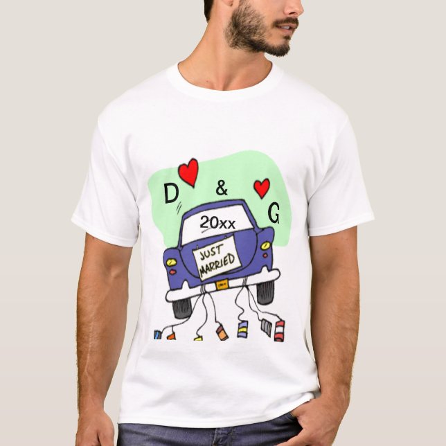 T-shirt Carro do recem casados (Frente)
