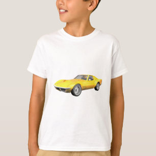 T-shirt Carro Esportivo Corvette 1970: Conclusão Amarela