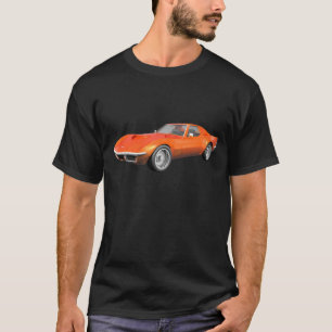 T-shirt Carro Esportivo Corvette 1970: Término laranja: