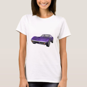 T-shirt Carro Esportivo Corvette 1970: Término roxo: