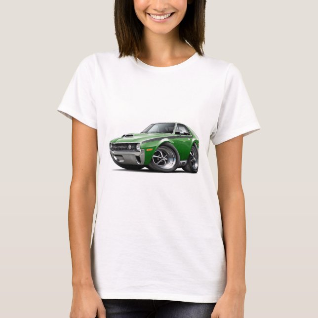 T-shirt Carro Verde-Preto de 1970 AMX (Frente)