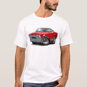 T-shirt Carro Vermelho-Preto do cutelo de 1967 velhos
