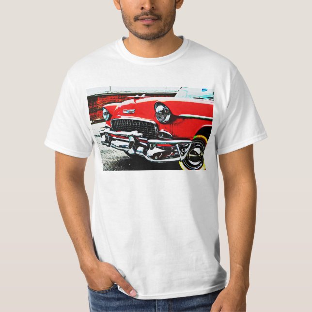 T-Shirt Carro vintage Vermelho Clássico (Frente)