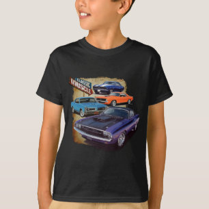T-shirt Carros americanos do músculo
