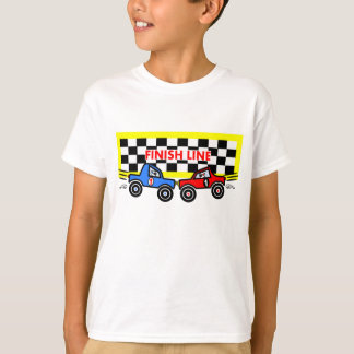 T-shirt Carros de corridas dos desenhos animados no meta